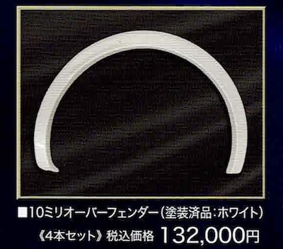 priusオーバーフェンダーモール塗装済